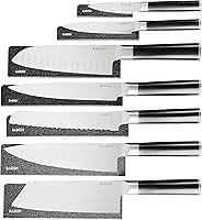 Babish 14-Piece Full Tang Forged Knife Set - High-Carbon 1.4116 German Steel Chef Knives with Sheaths