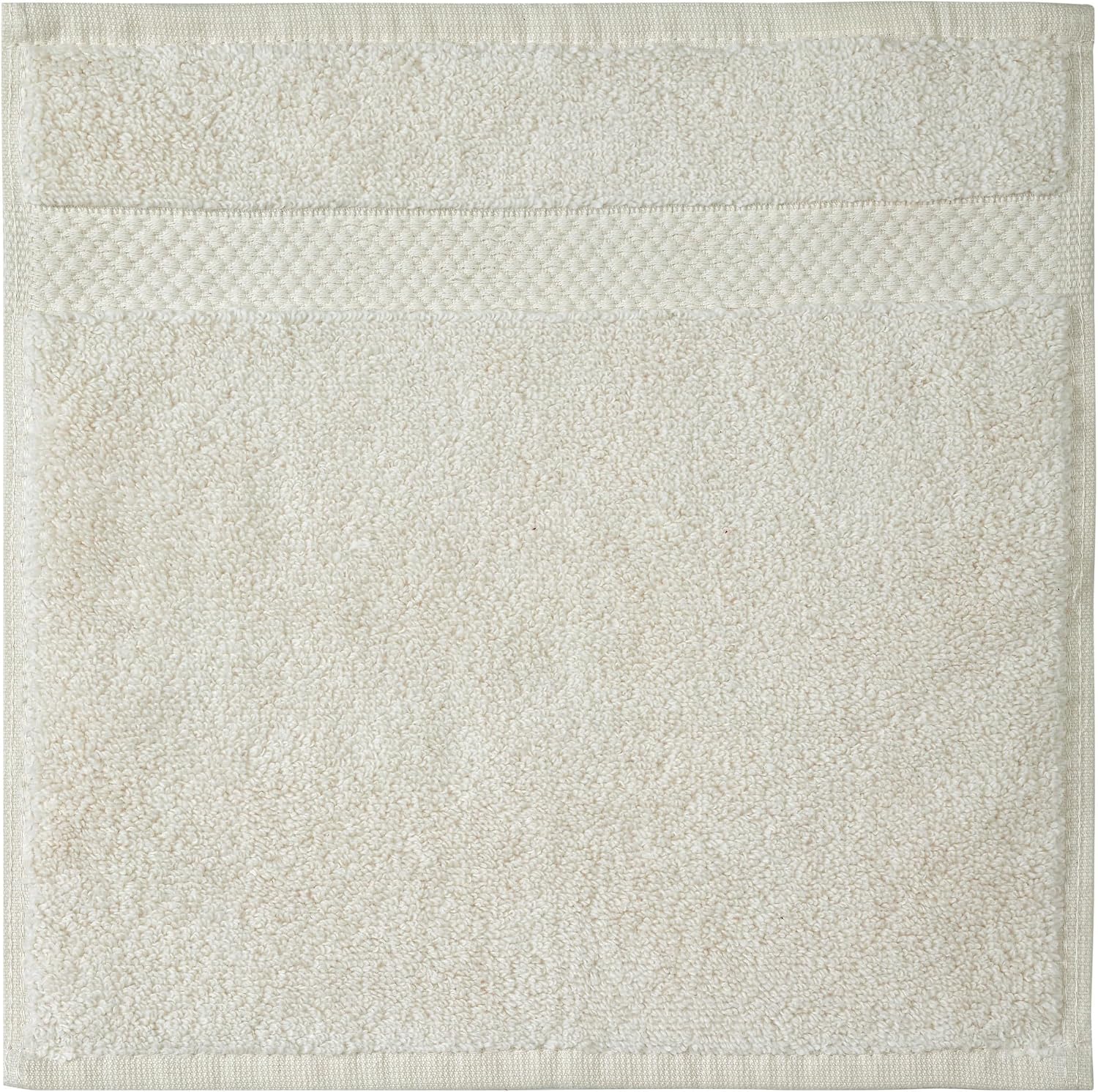 Better Trends Washcloths for Body and Face, 100% Cotton, Soft, Absorbent, Zero Twist Cotton Baby Wash Cloth, Shower, Travel, Ivory Small Towel, 12"X12", 2 Pack Splash Collection