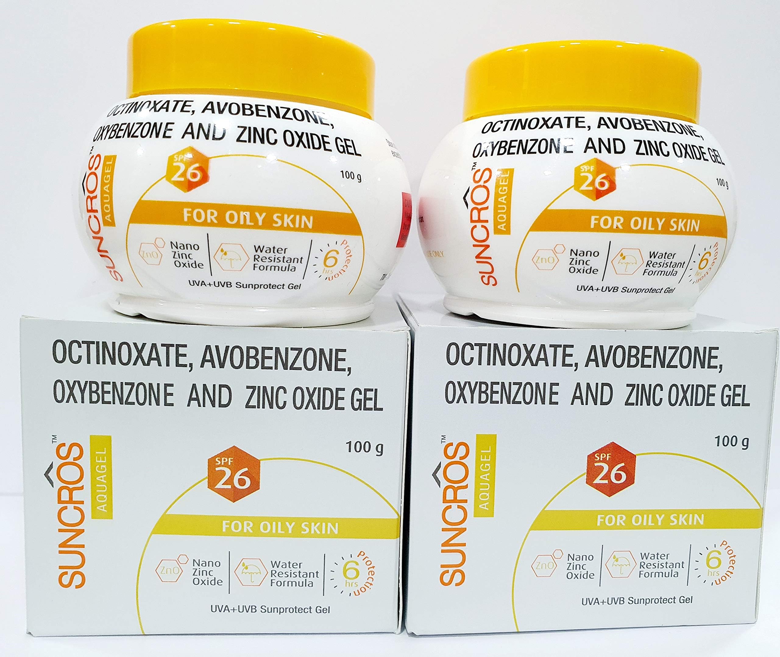 Suncros Aquagel Spf-26 For All Skin, 100 Gm (Pack Of 2)