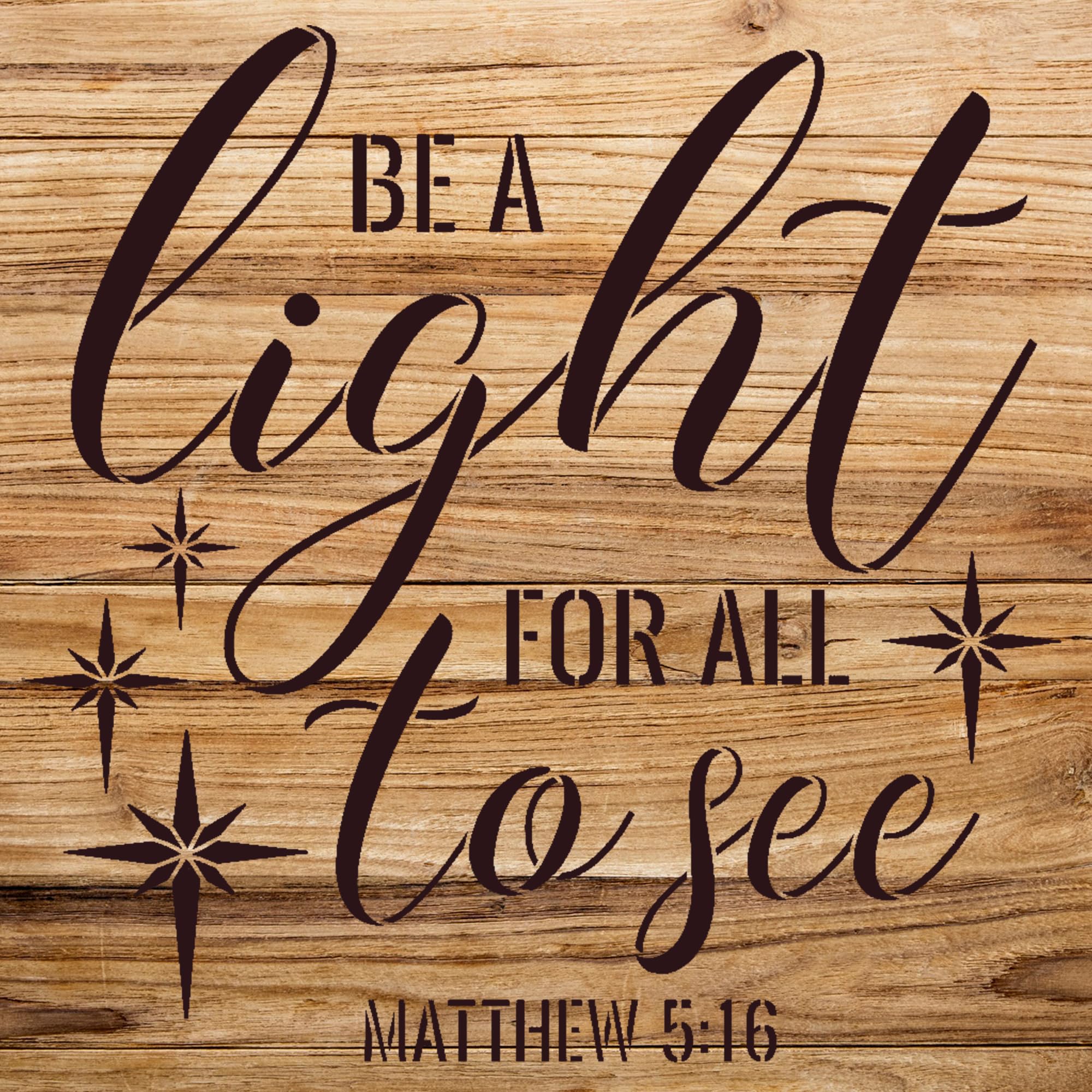 Bible Verse Stencil for Walls and Crafts, Inspirational Design, Perfect for Home Decor and DIY Projects, Faith-Based Matthew Quote - Size A2 (16.5