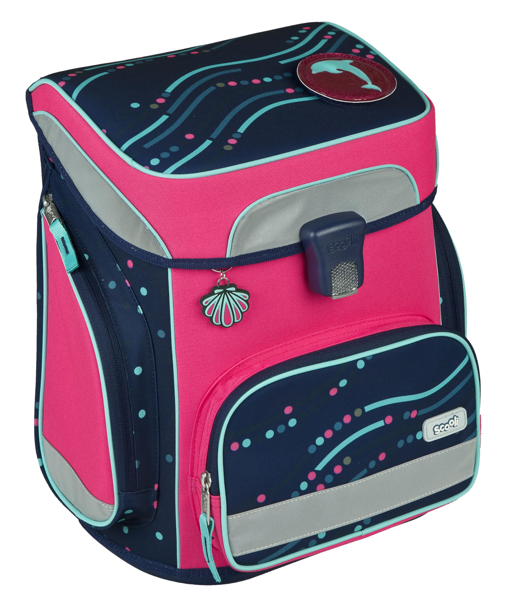 Scooli - Easy Fit zestaw tornistrów szkolnych - zestaw wieloczęściowy - tornister - ergonomiczny - szkoła podstawowa - dla dzieci od 6 lat, Rosa, 36,5 x 33 x 29 cm