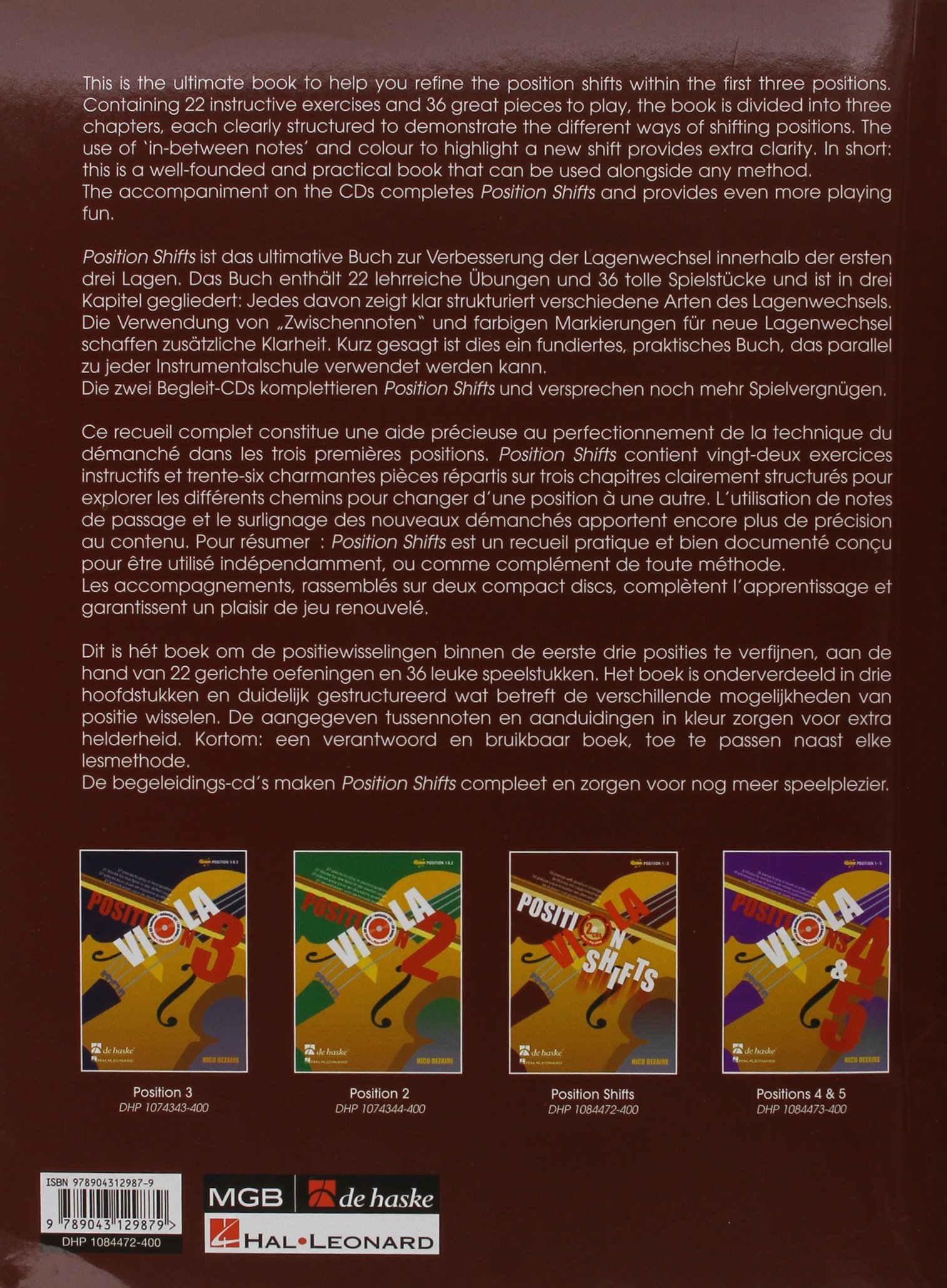 Viola position shifts alto +cd