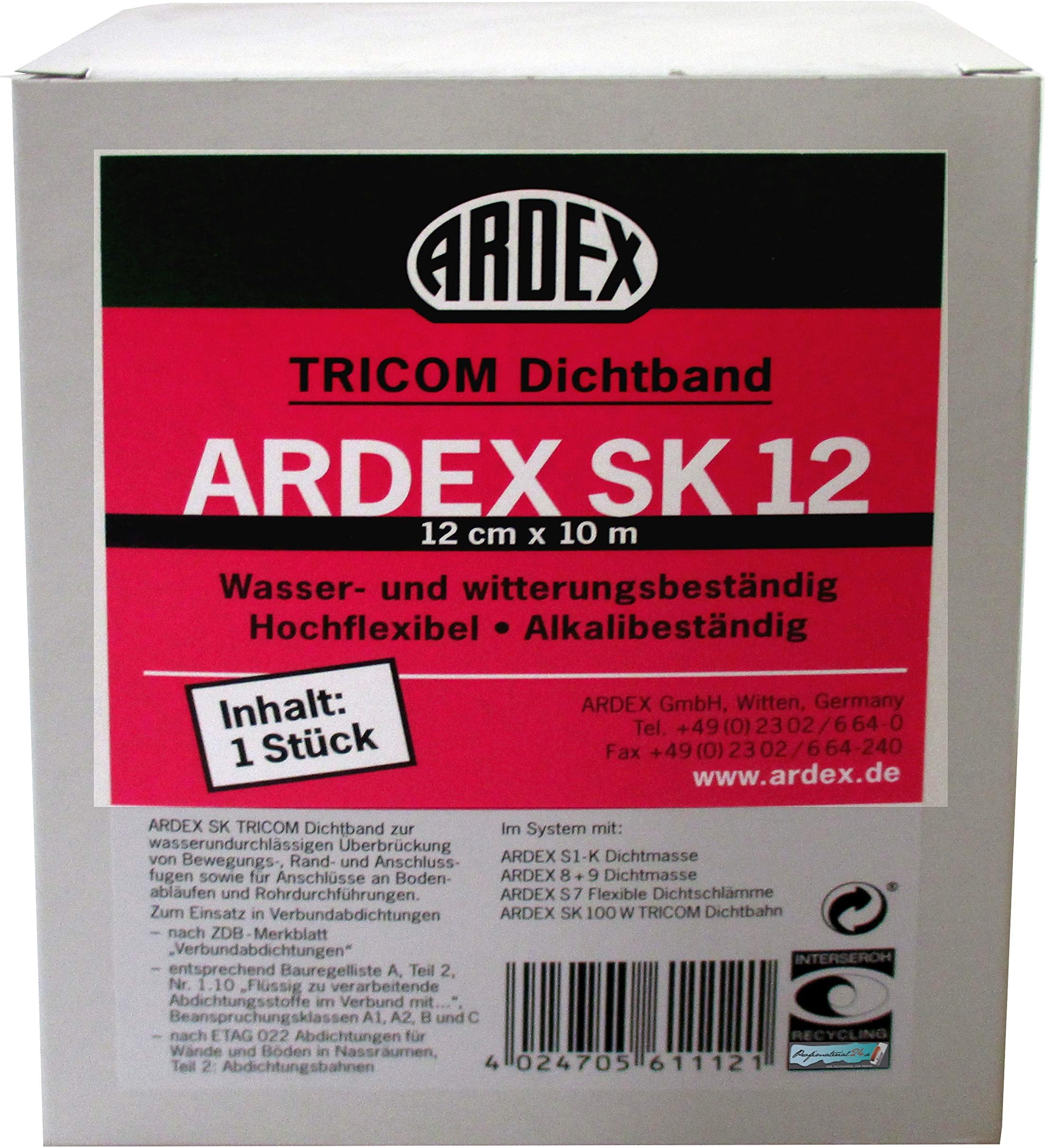 Ardex SK 12 Tricom Sealing Tape 12 cm Wide 10 m Roll