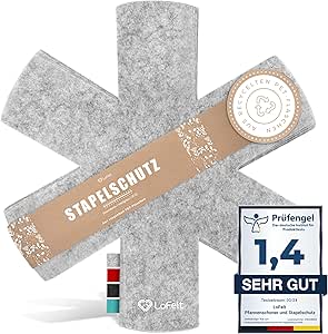 18-tlg. Pfannenschoner Set - Filzmatten In 3 Größen (17/24/28cm)