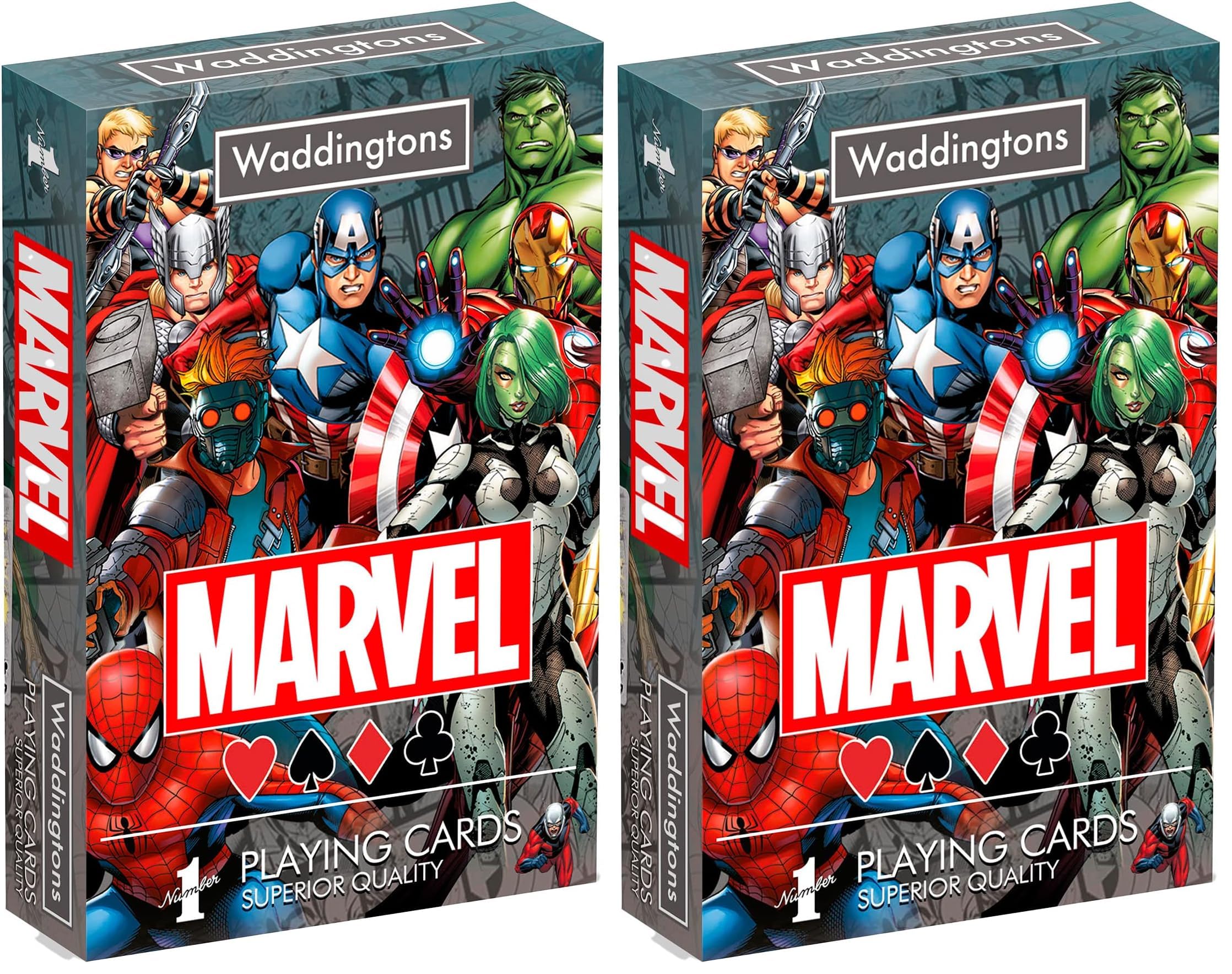 Waddingtons Number 1 Winning Moves Card Marvel Universe Playing Cards, Marvel Universe, One Size, 13777 (Pack of 2)