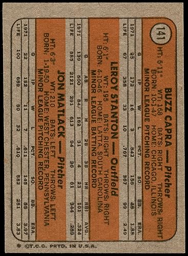Miniatura 2 de 1972 Topps # 141 Mets Rookies Jon MatlackBuzz CapraLeroy Stanton New York Mets (Baseball Card) NM Mets