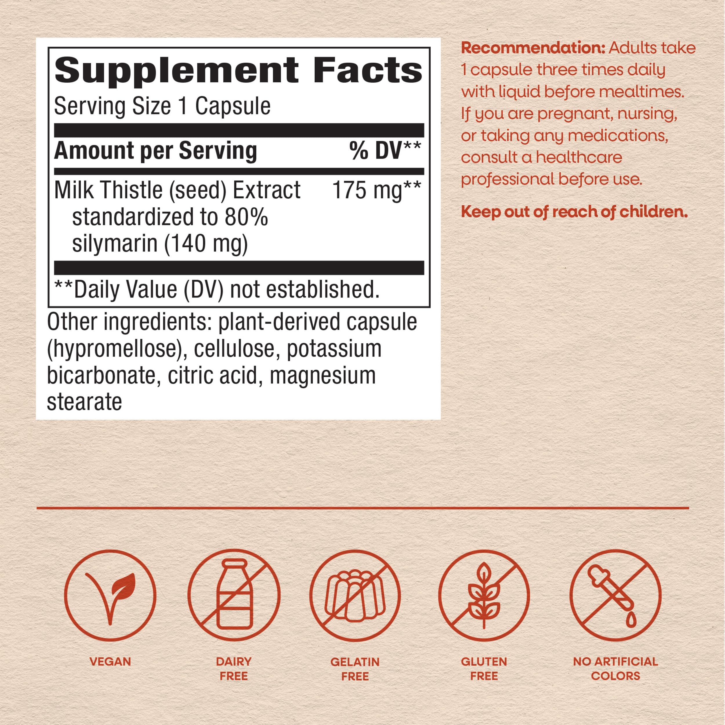 Nature's Way Thisilyn Milk Thistle Extract,175 mg per Serving, 100 ct — Amazon image 6