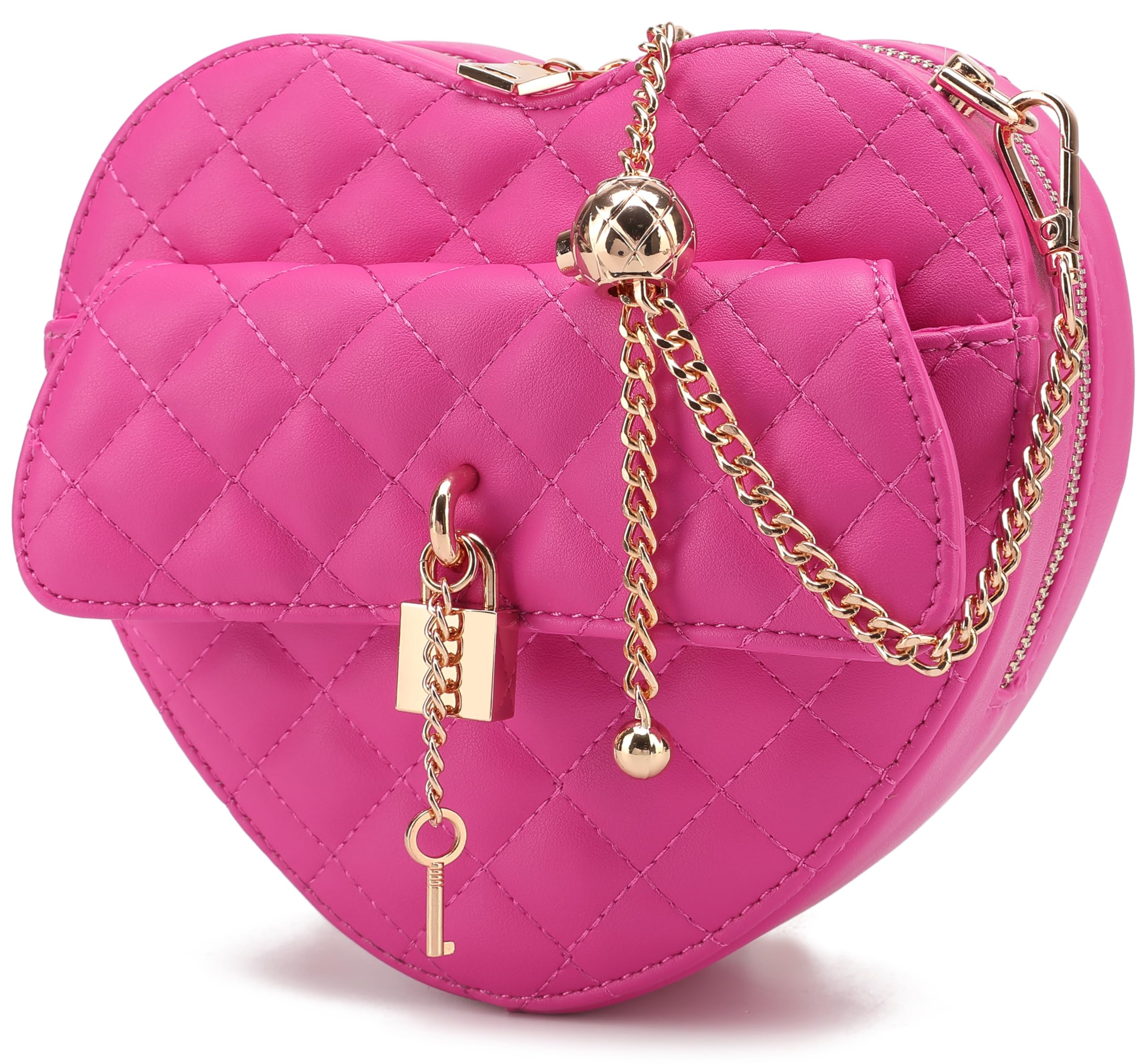 lola mae Heart Shape Satchel Crossbody Purse for women Zip Around Shoulder Bag