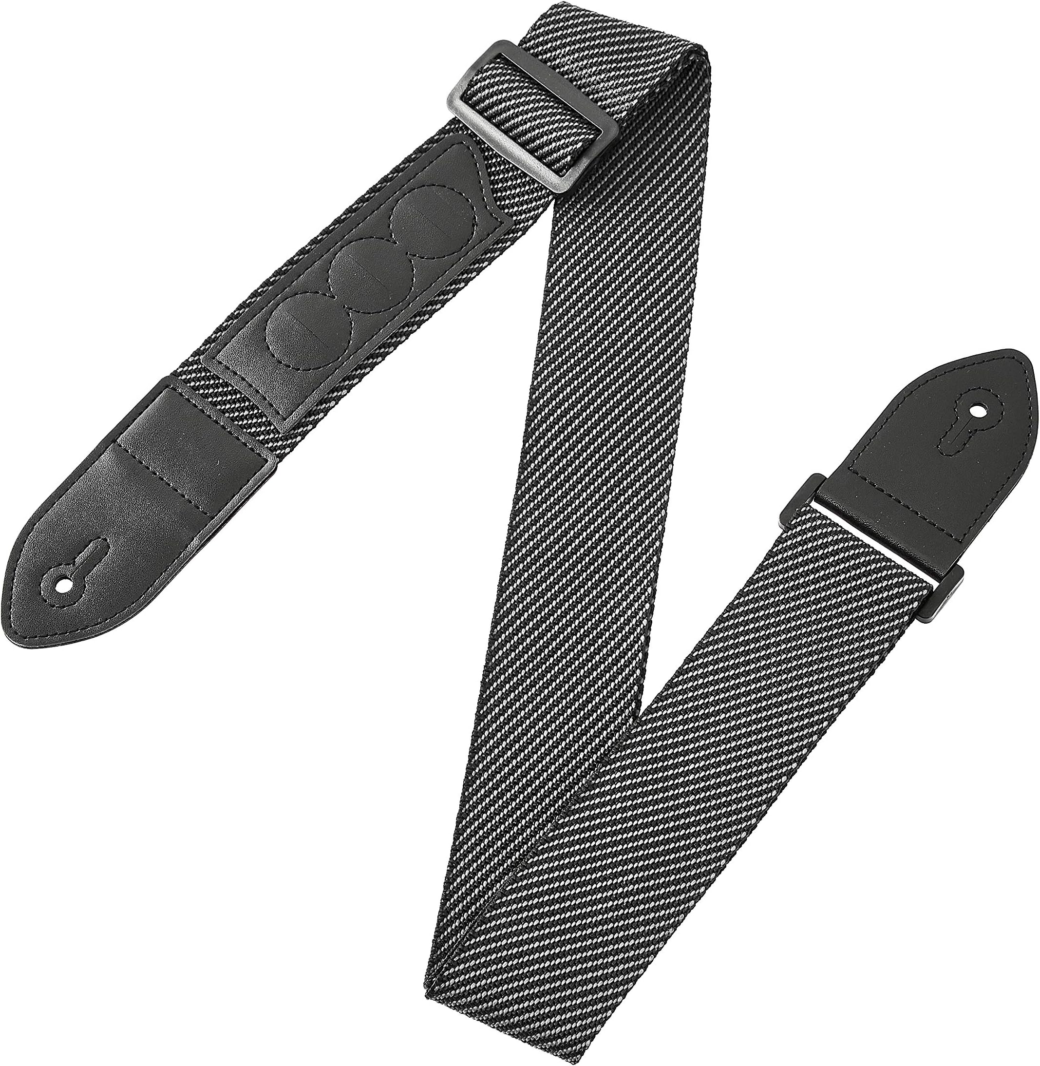 Amazon Basics Adjustable Guitar Strap For Electric/Acoustic Guitar/Bass - Includes 3 Pick Holders - Black