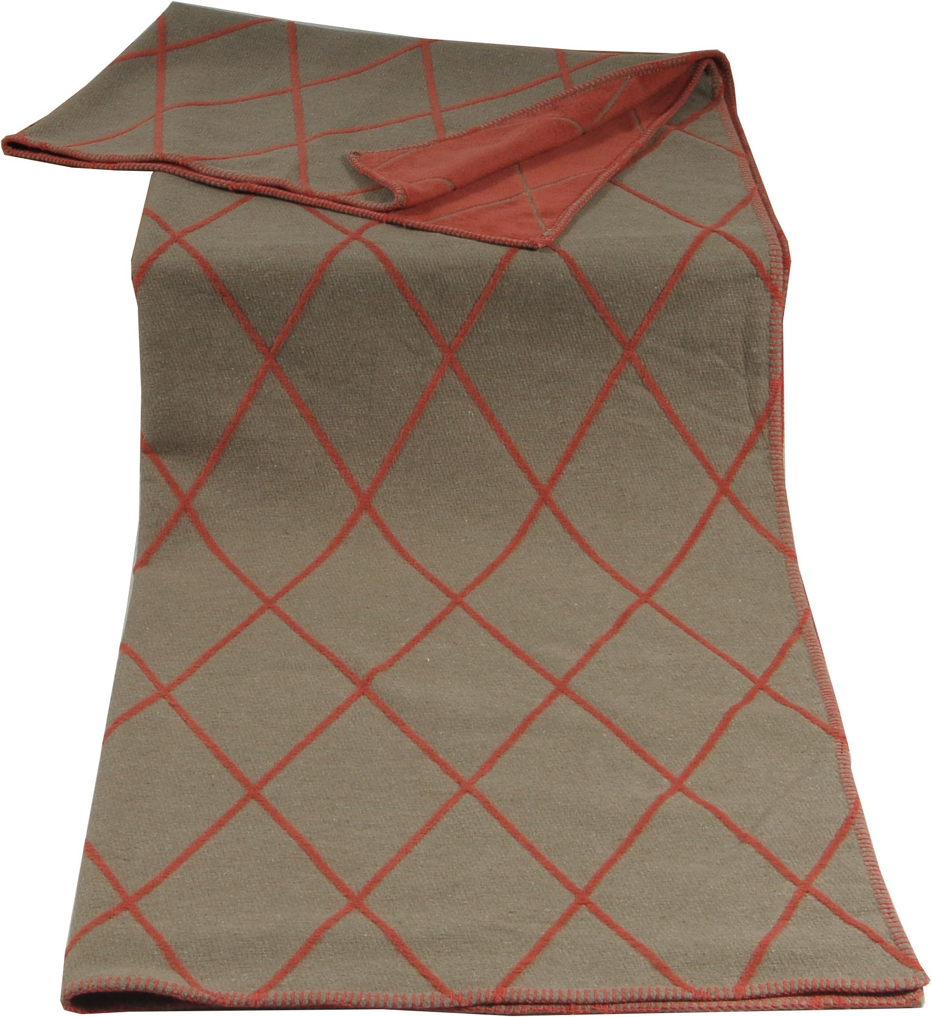 David Fussenegger 194293 K2 Deco Plaid Rhombus Cotton Blend Smoke, 200 x 130 x 1 cm