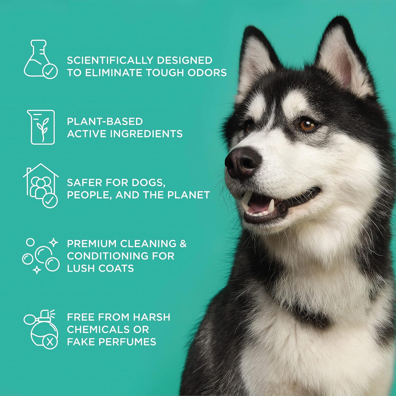 Fresh Wave Lemongrass Odor Removing Dog Shampoo, 16 Fl. Oz. | Pet Odor Eliminator | Safer Odor Relief | Natural Plant-Based Odor Eliminator | Dog Shampoo for Smelly Dogs