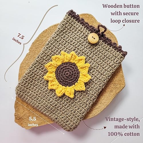 Miniatura 5 de Funda para Kindle tejida a mano, compatible con todos los modelos de 5.5 a 7 pulgadas (excepto Scribe), accesorios Kindle hechos a mano para