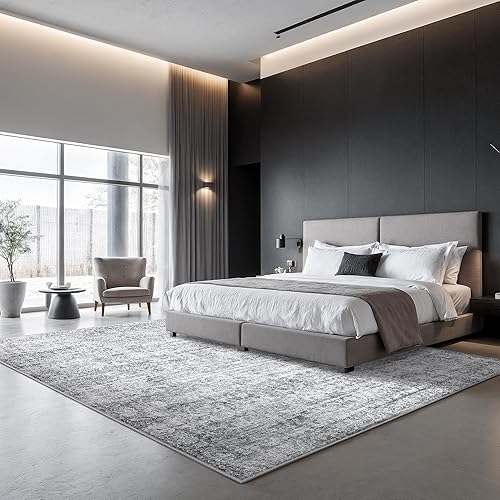 Miniatura 350 de Rugland Alfombras de área de 8 x 10, alfombra lavable resistente a las manchas, alfombras antideslizantes para sala de estar, alfombras tribales