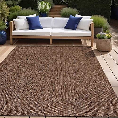 Miniatura 5 de Beverly Rug Alfombra para interiores y exteriores, 5 x 7 pies, lavable, para patio, terraza, porche, alfombra de área moderna, resistente al agua,