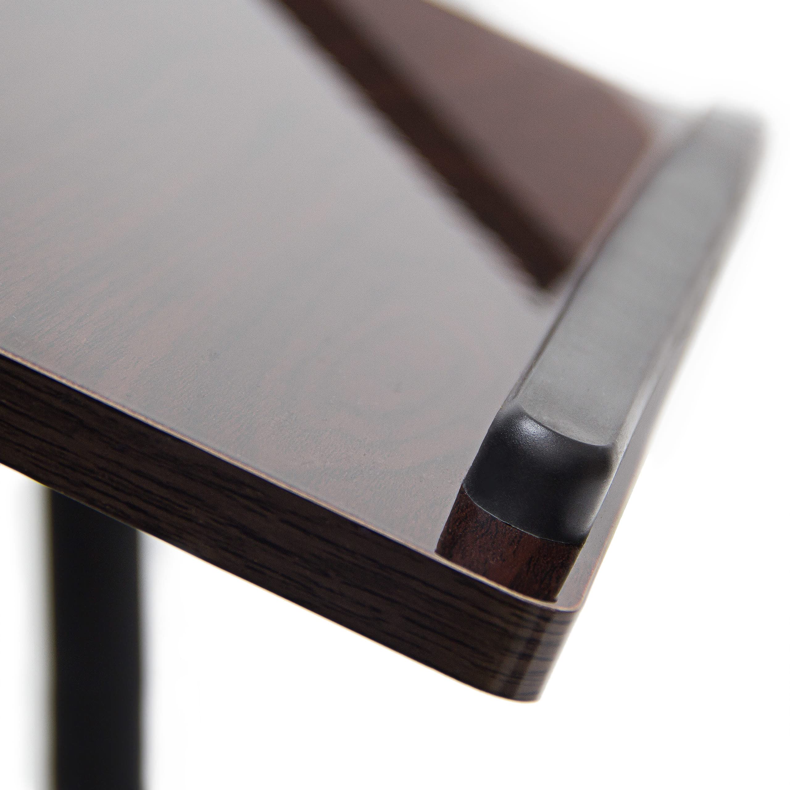 Relaxdays Table pour ordinateur portable hauteur réglable roulettes support pliable H x l x P: 95 x 60 x 40,5 cm bois d'ébène, noir