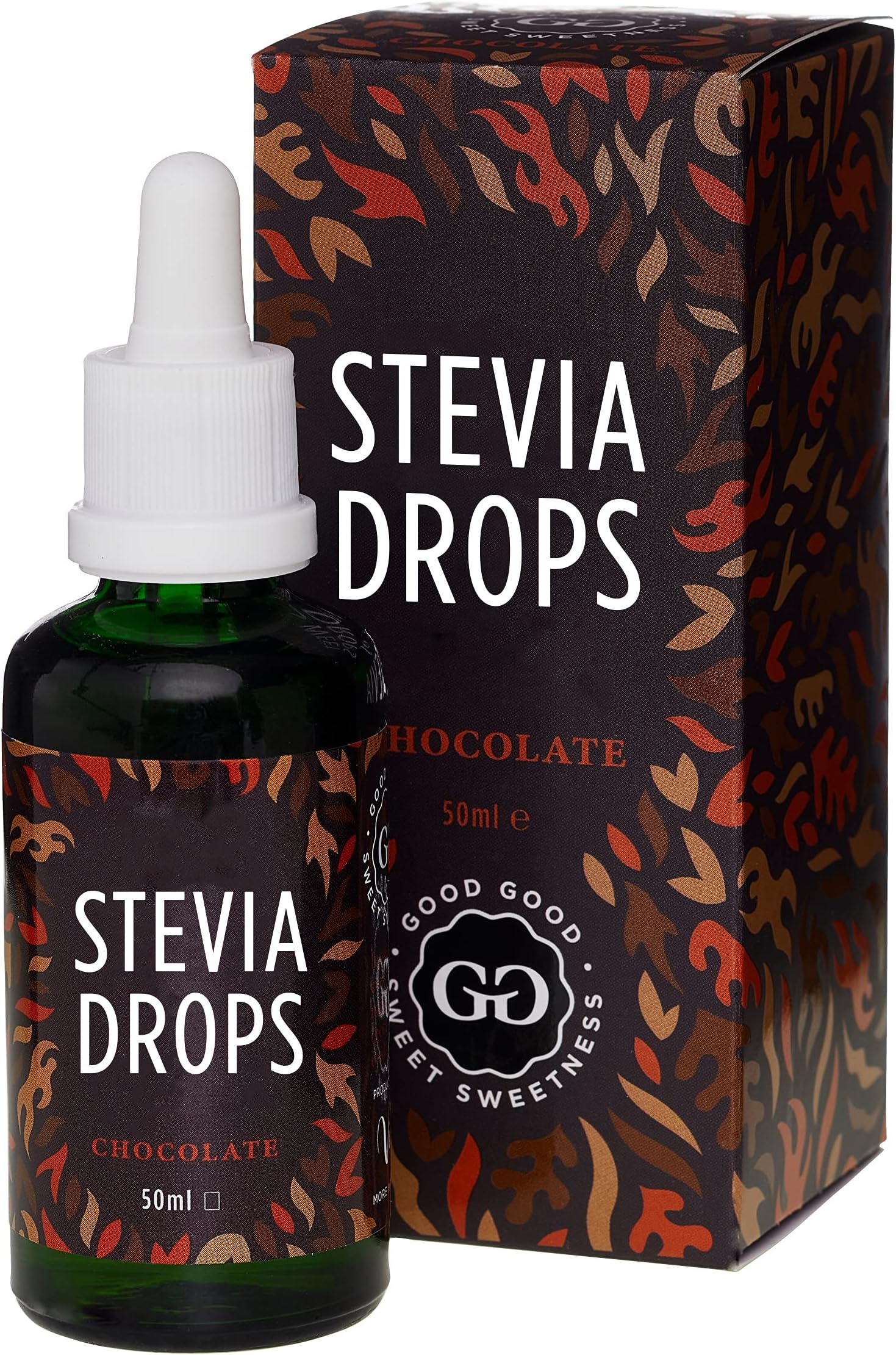 GOOD GOOD Chocolate Flavoured Stevia Sweetener Drops - Sugar Free - Diabetic Friendly - All Natural - Add to Coffee, Tea, Smoothies, Porridge Oats and More