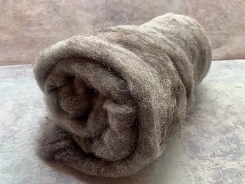 Carded Wool Batts - Core Wool 200g, Grey