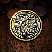 Vista 2 de Ficha de afirmación de regalo de recuperación de monedas AA con chip de sobriedad Medallón de Alcohólicos Anónimos Chapado en Oro