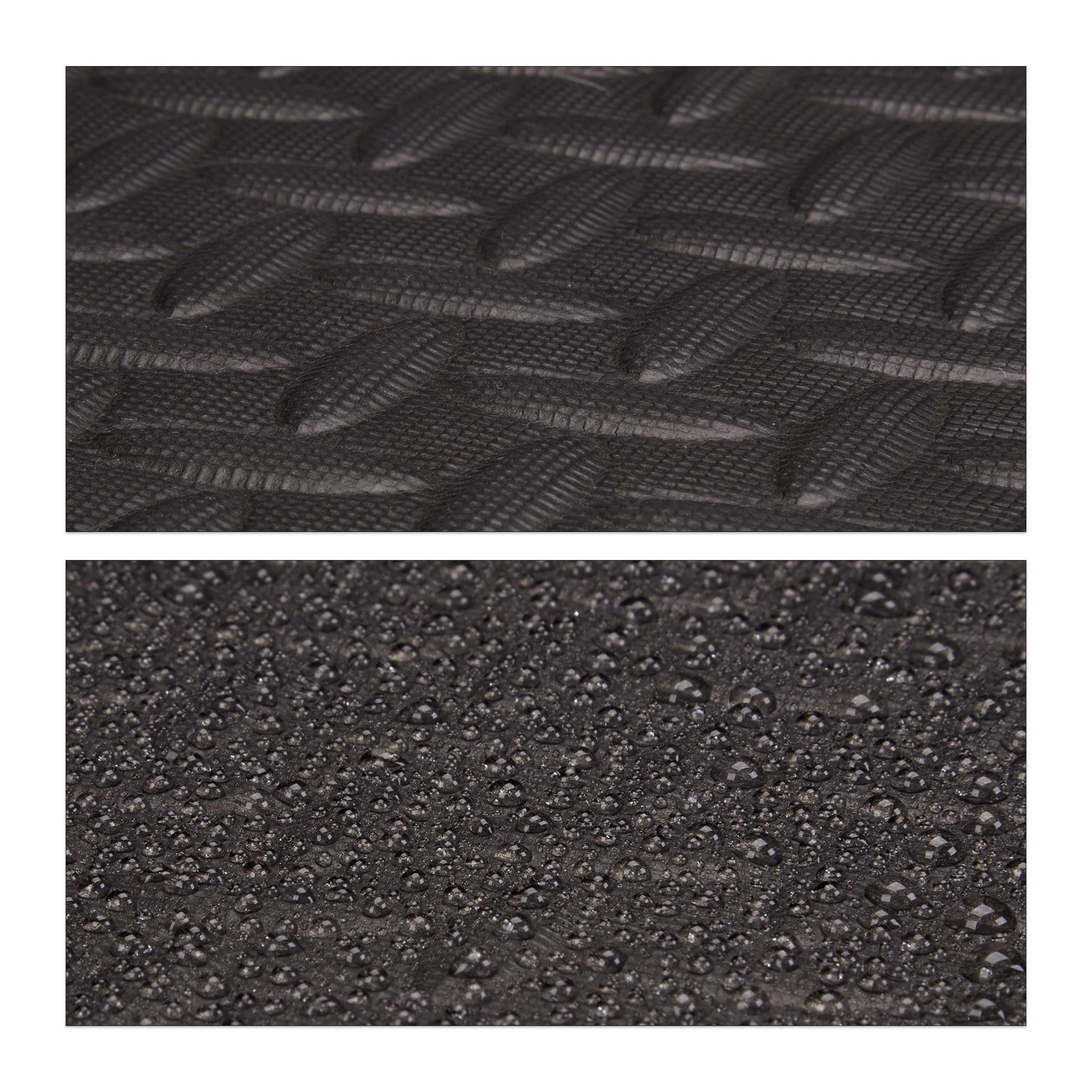 16 Bodenschutzmatten 60x60cm, 6m², Unterlegmatte f. Fitnessgeräte, Stärke 1cm, erweiterbar, Lärm- & Trittschutz, schwarz
