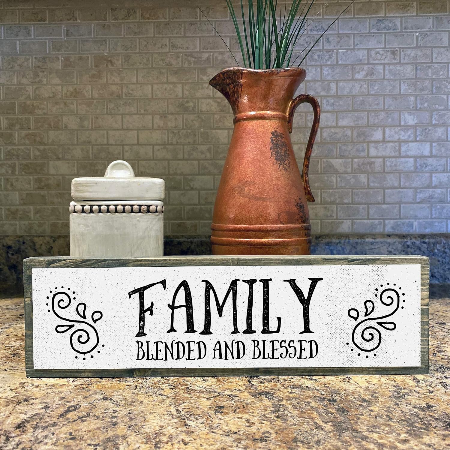 Family Wood Signs (Medium - Wood And Metal, Family - Blended And Blessed) image 5