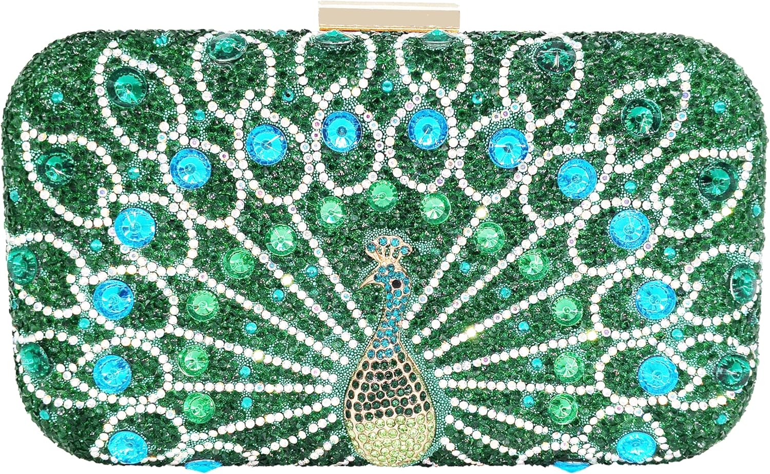 Peacock Clutch Purses for Women, Crystal Clutches Evening Bags Gemstone Clutch Purse for Wedding Party
