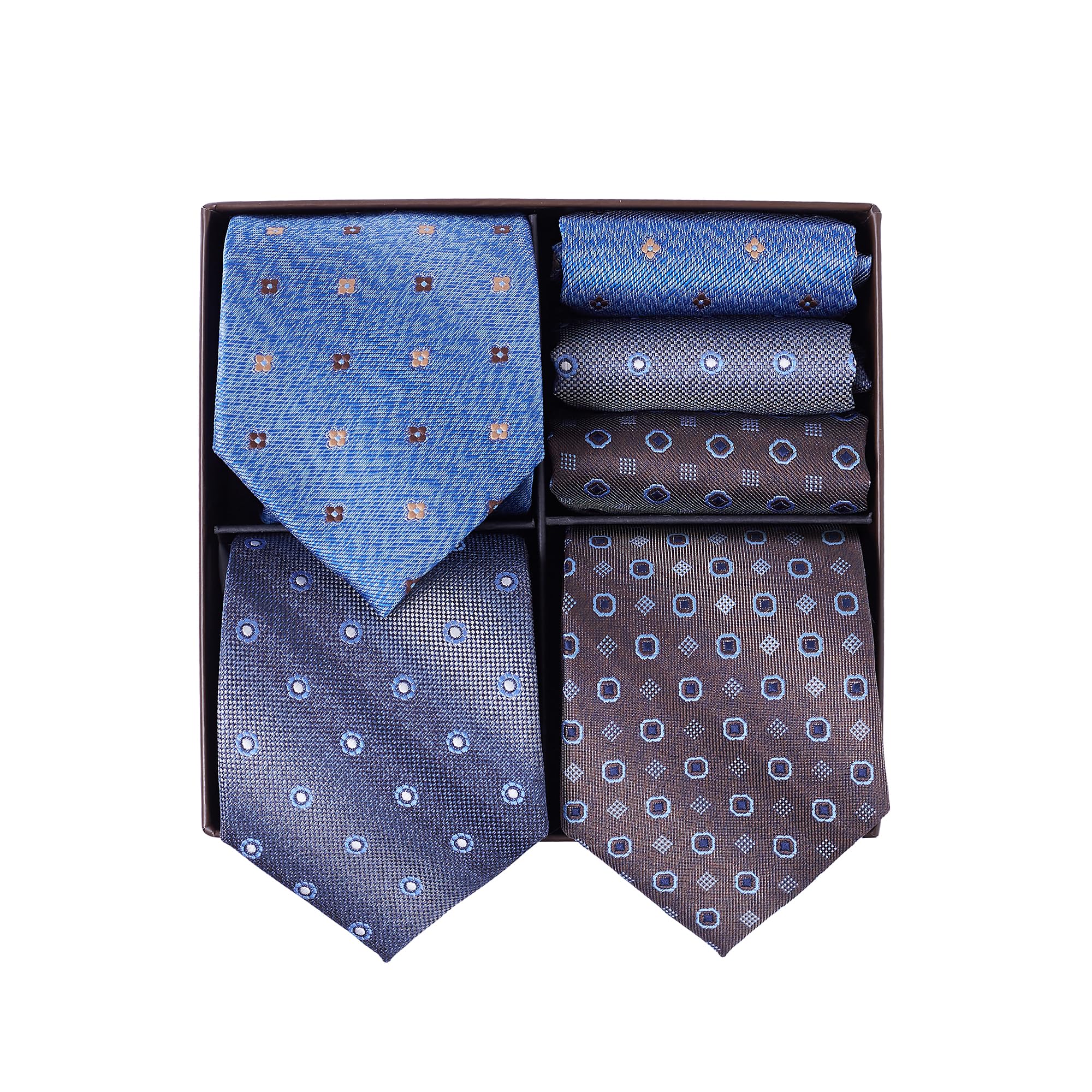 coffret cadeau homme 3 cravates et 3 mouchoirs de poche, homme accessoire costume, pochette homme avec cravate, cadeau homme original mariage