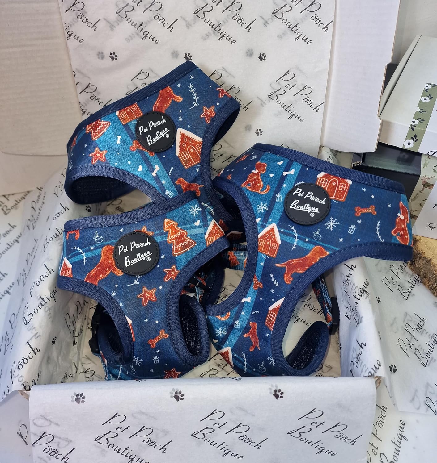 Gingerbread Biscuit Dog Harness S