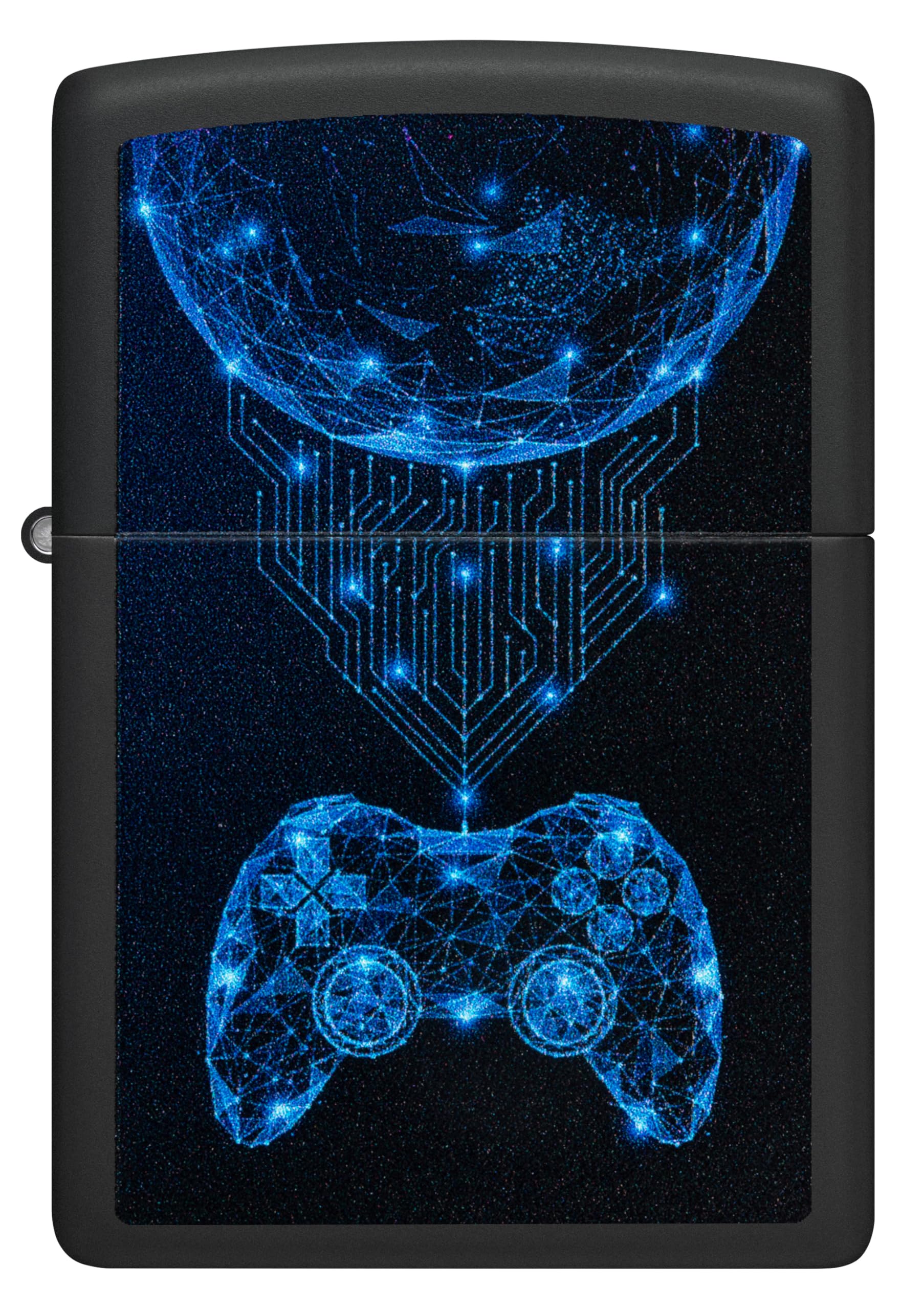 Zippo Briquet Tempête - Modèle Gaming - Finition Noire Mate avec Color Image - Rechargeable - Réutilisable - Design Coupe-Vent - Coffret Cadeau - Fabriqué aux États-Unis