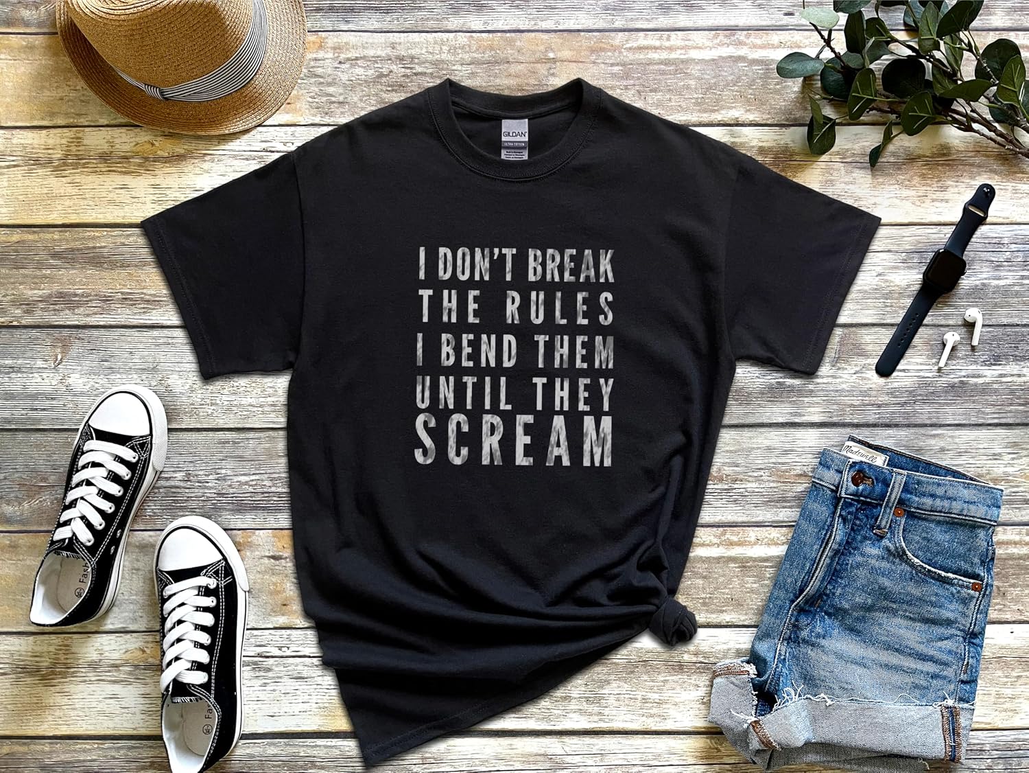 I Don't Break The Rules, I Bend Them Shirt | Funny Rule Bender Tee for T-Shirt