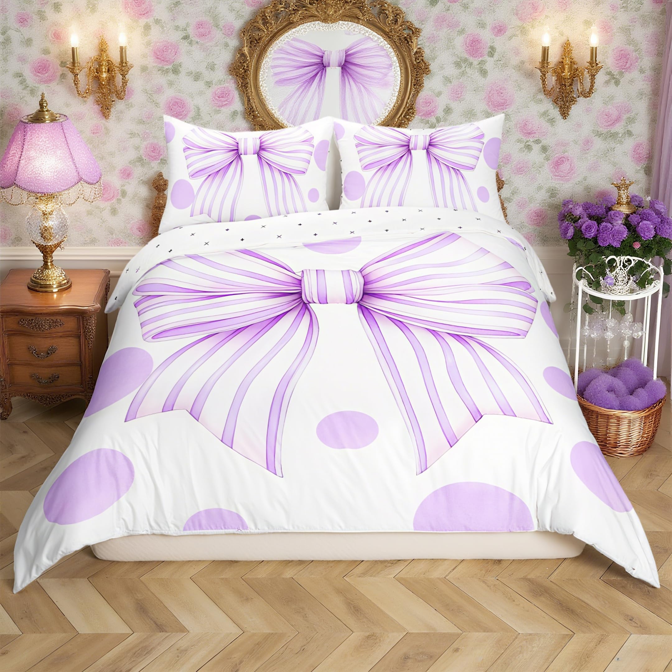 Parure de lit avec nœud papillon pour des nuits douces et magiques en grand lit