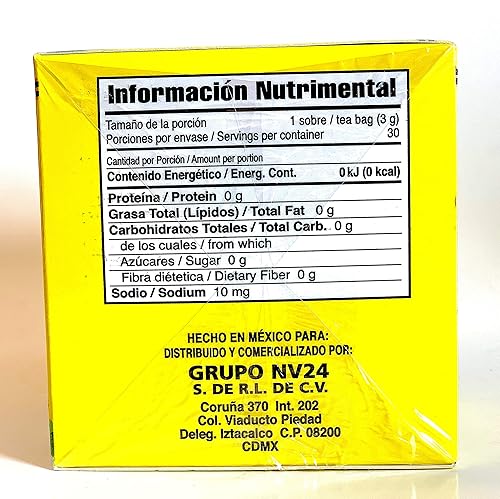 Miniatura 2 de Tea CHUPA Panza - Raíz de jenjibre a base de té piña linaza y canela 30 bolsas de té010 oz cada una