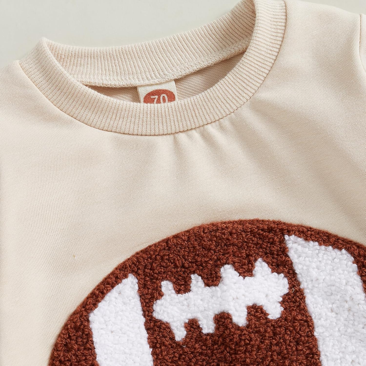 Baby Boy Girl Football Outfit Long Sleeve Crewneck Sweatshirt Pullover Tops and Elastic Pants Set 2PC Outfits - Image 5