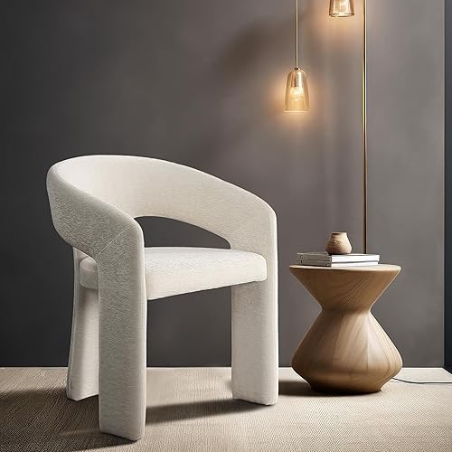 Miniatura 2 de Meridian Furniture Rendition Collection Modern  Silla de comedor contemporánea con tela de felpa suave, respaldo curvo, 24 pulgadas de ancho x 22