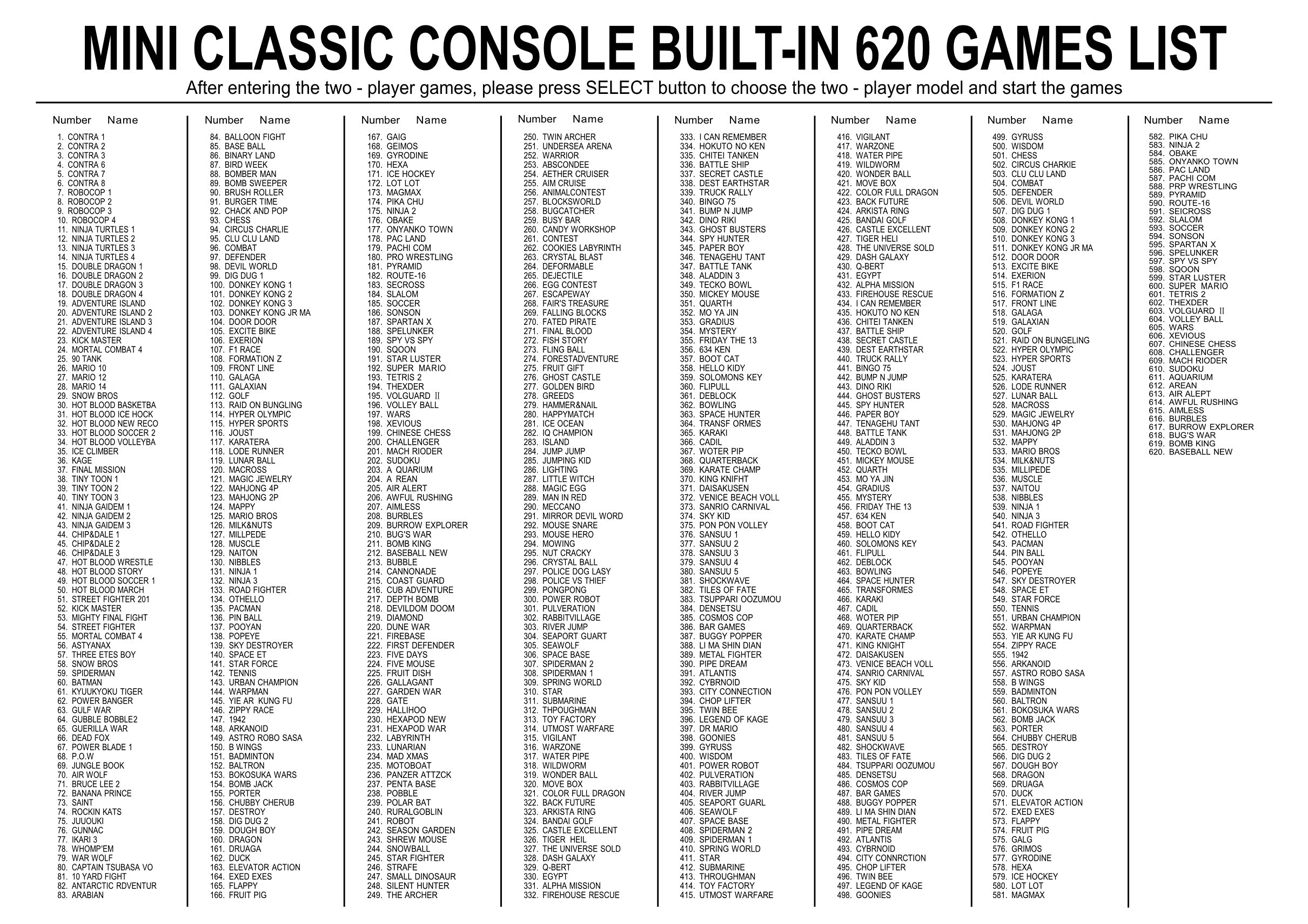 Amazon.com: KUNLIDUDU Retro Classic Mini Game Console, Builtin 620 Video  Games Plug and Play, Old Game System with 2 NES Classic Controllers, AV  Output Mini Console, Games Console, gray, 19x15x7.5cm : Toys