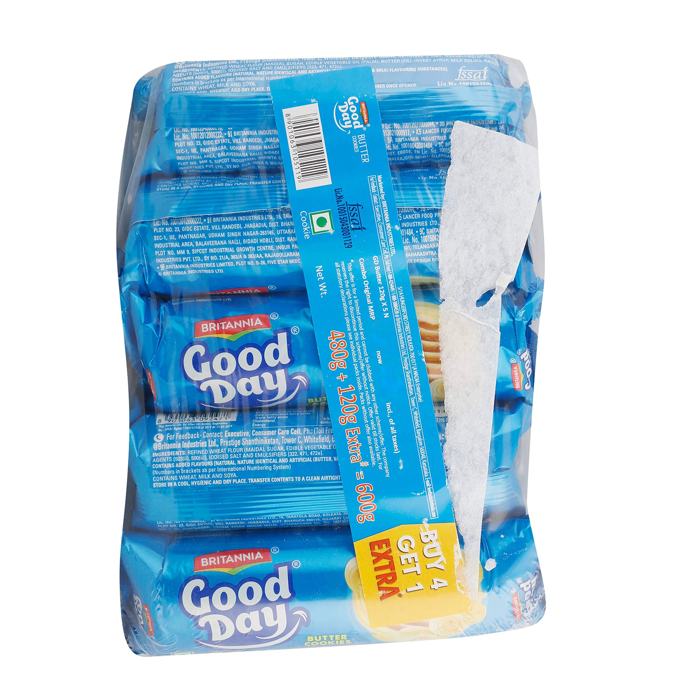 Britannia Good Day Butter (4+1) 500gm On Pack Combi - Image 2 thumbnail