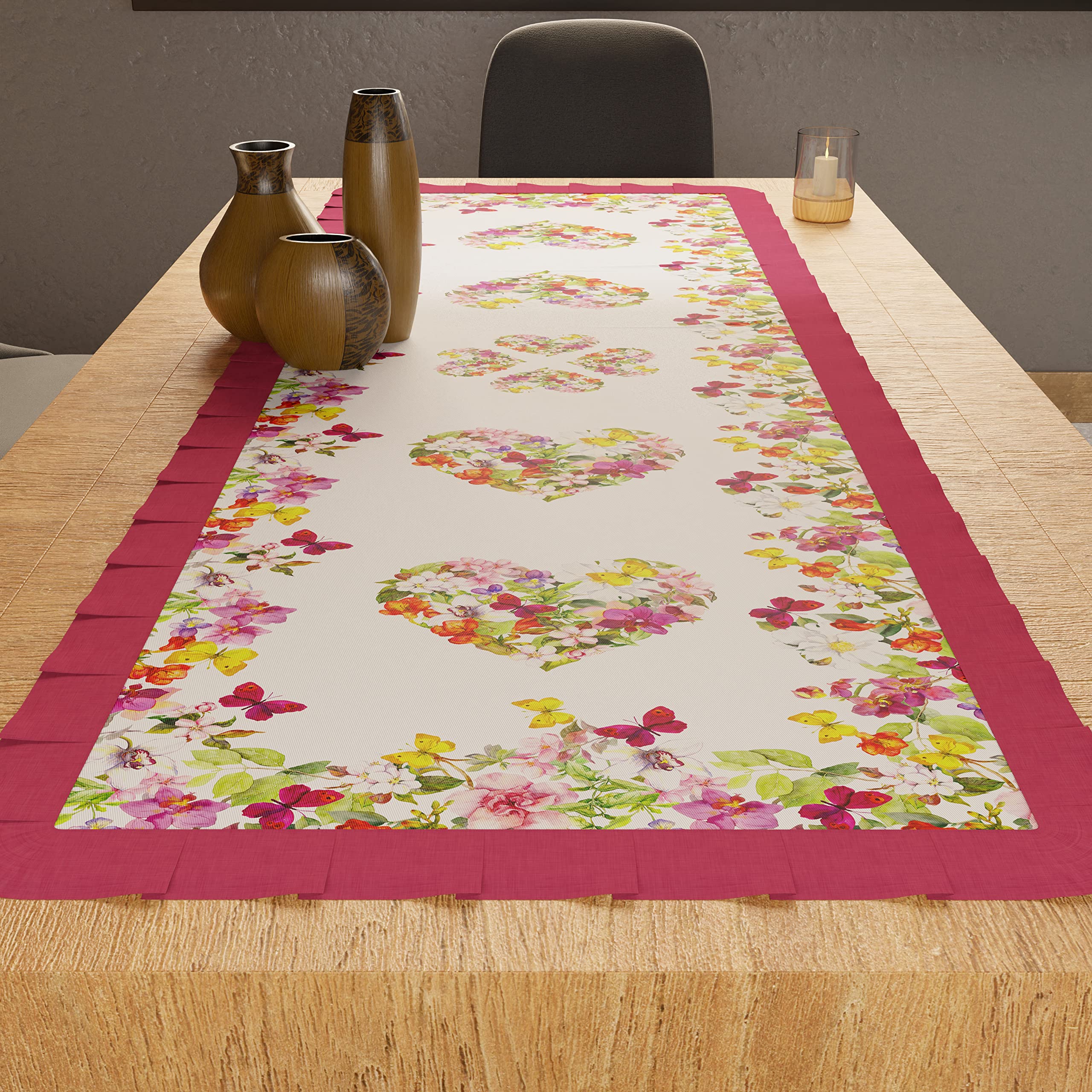 PETTI Artigiani Italiani Kitchen Textile Set, 100% Hypoallergenic Microfibre, Butterflies, Runner Tavola 40 x 140 cm - Image 2