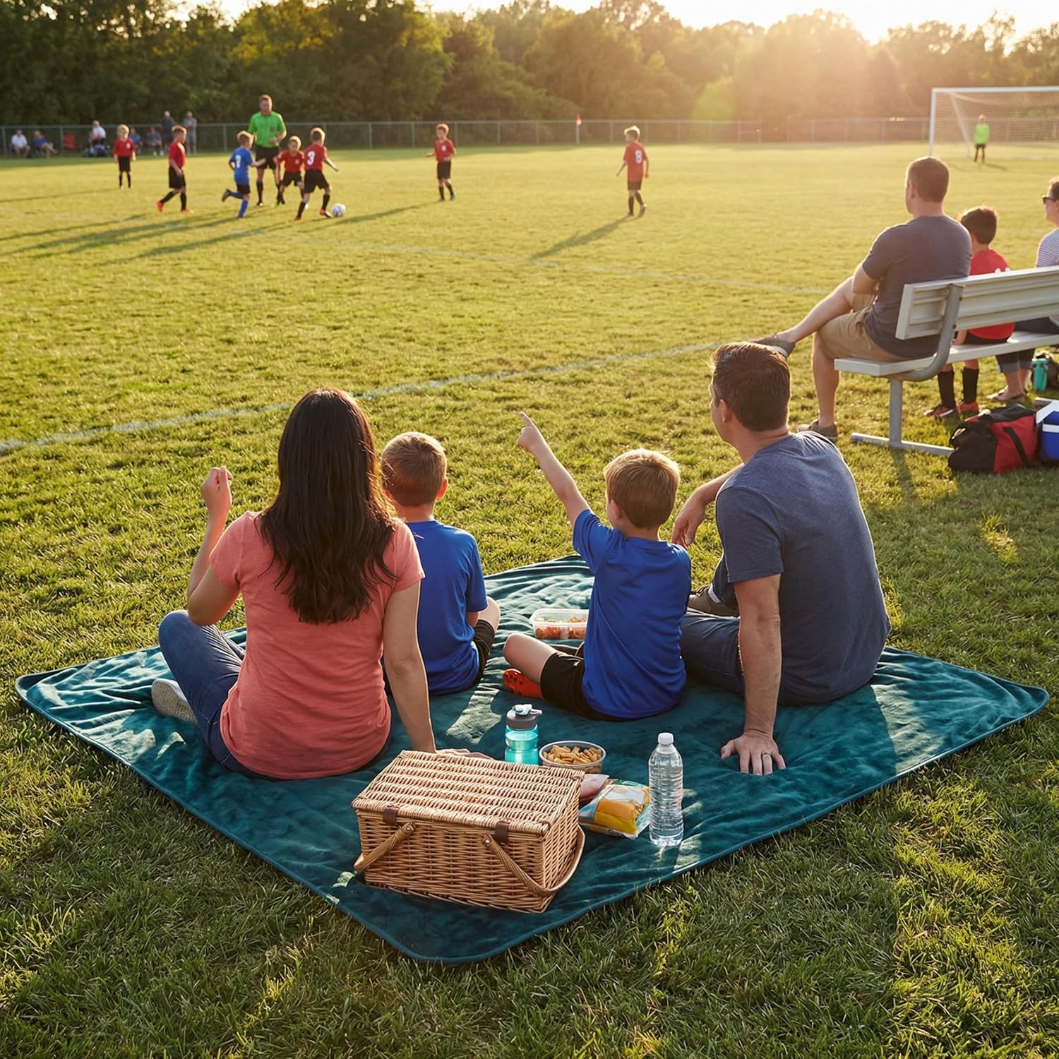 Lavish Home Waterproof Blanket - 80x80 King-Size Blanket for Kids, Pets, and Outdoors - Throw for Bed, Couch, Chair and Car (Green)
