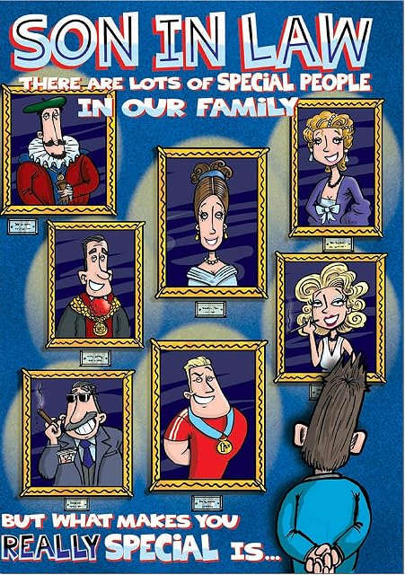 doodlecards Funny Son in Law Birthday Card - Medium