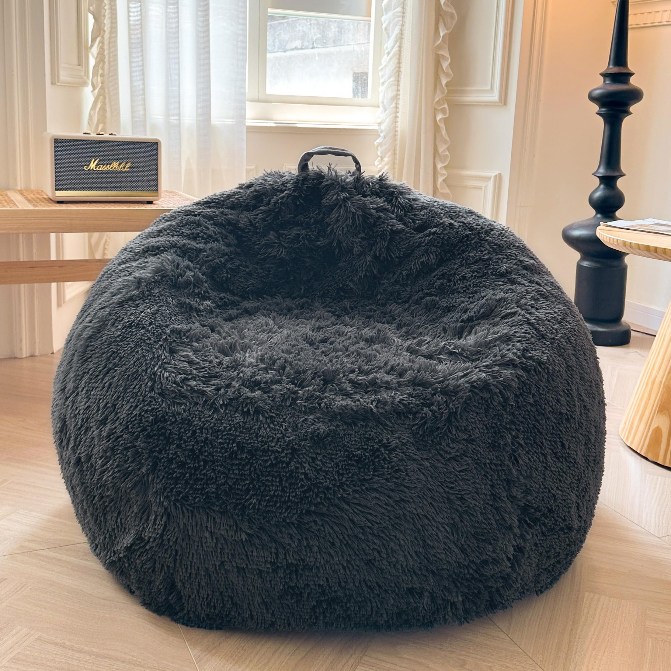 XeGe Fluffy Stuffed Animal Storage Bean Bag Cover(No Filler)