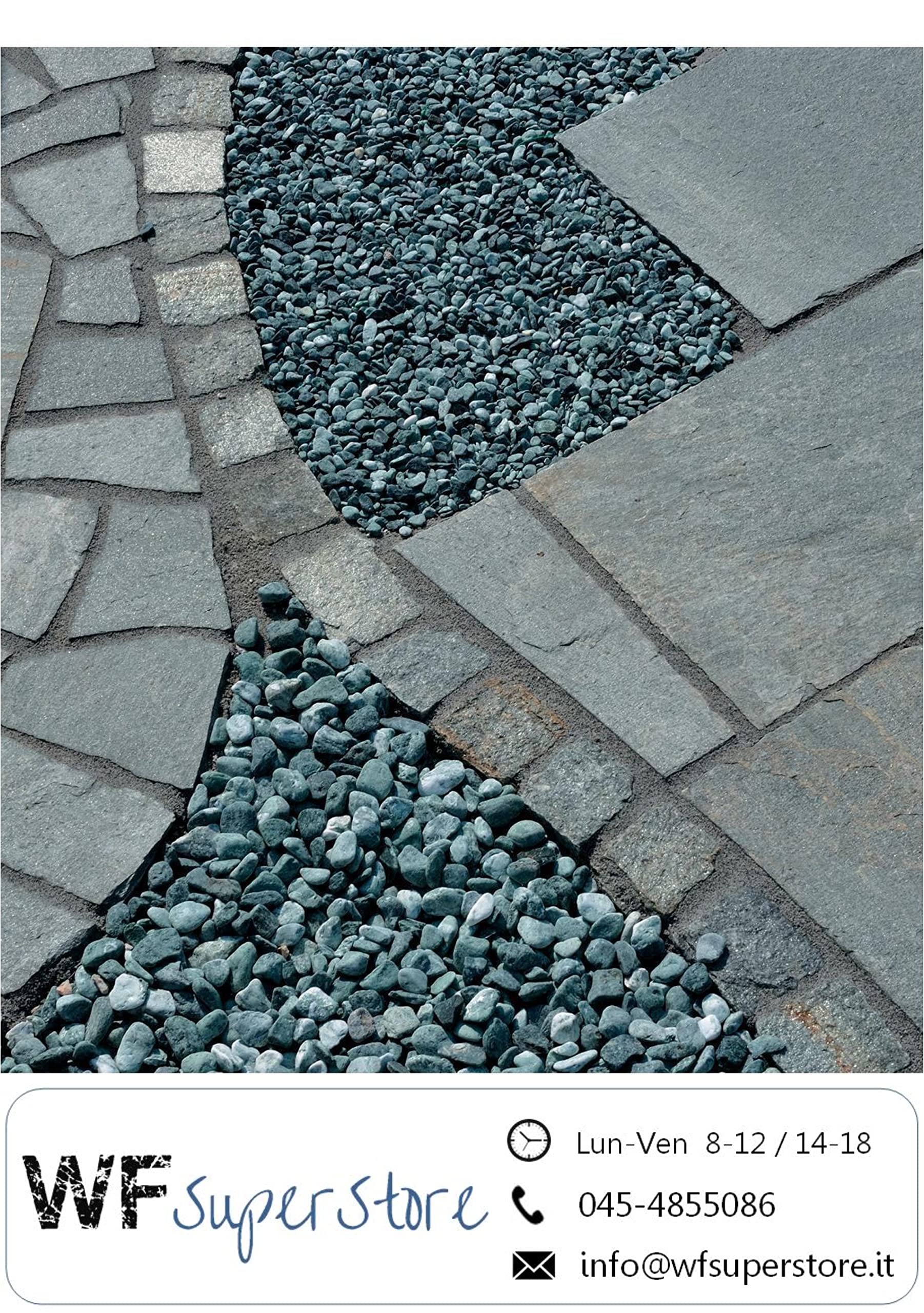 Ciottoli di Marmo Verde Alpi - Sacchi da 25 kg - Sassi Verdi Pietre Giardino (15/25 mm., 1 Sacco da kg.25)