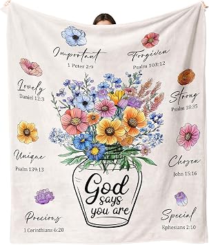Christian Gifts for Women, Religious Birthday Gifts for Women Throw Blanket