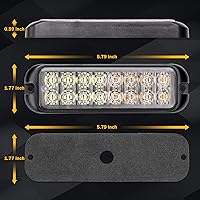 Vista 7 de 128 LED Red White Strobe Lights Kit Emergency Waterproof Ultra Slim Sync Feature Grill Surface Mount Beacon Hazard Warning Flashing Controller 12V