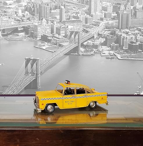 Miniatura 6 de Old Modern Handicrafts Modelo de taxi clásico de la ciudad de Nueva York de la lata hecha a mano