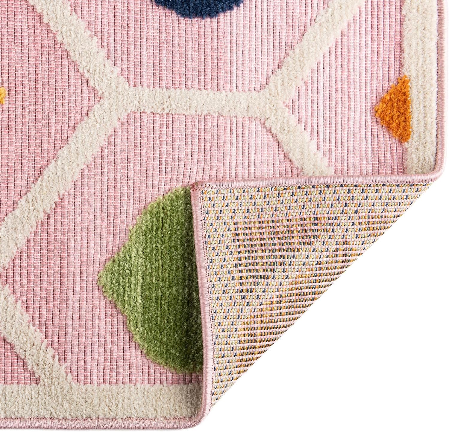 Rugs.com Aruba Outdoor Collection Rug – 2' x 3' Pink Low-Pile Rug Perfect for Any Outdoor Space, Entryways, Kitchens, Breakfast Nooks, Accent Pieces