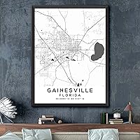 Vista 2 de Mapa de Gainesville, Florida, Light 2 (12x16)