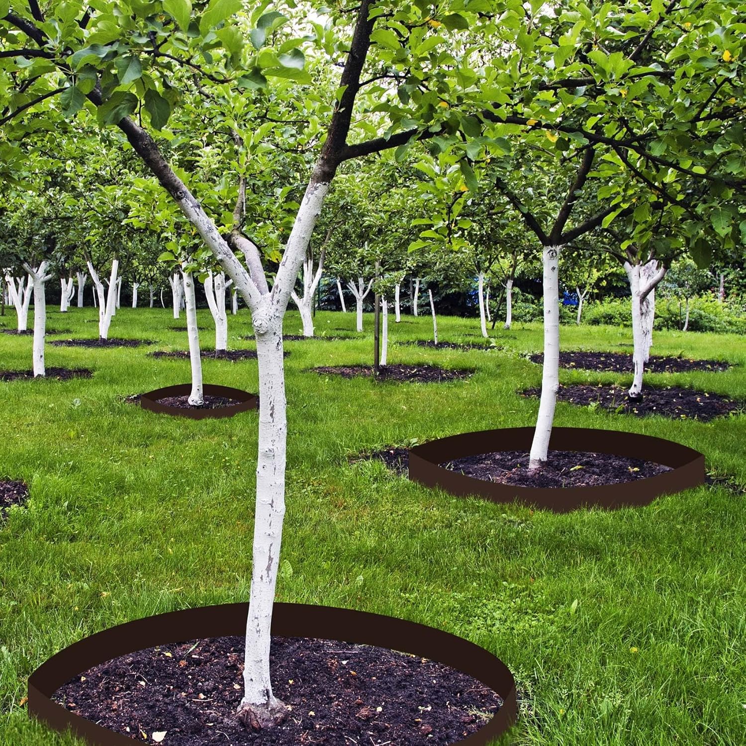 Gisafai 16 Pcs Steel Landscape Edging 40 Inch Strips, 4 Inch Depth Metal Garden Yard Border Flower Bed Edging Hammer in for Outdoor Yard Flower Plant, 53Ft Total(Brown)