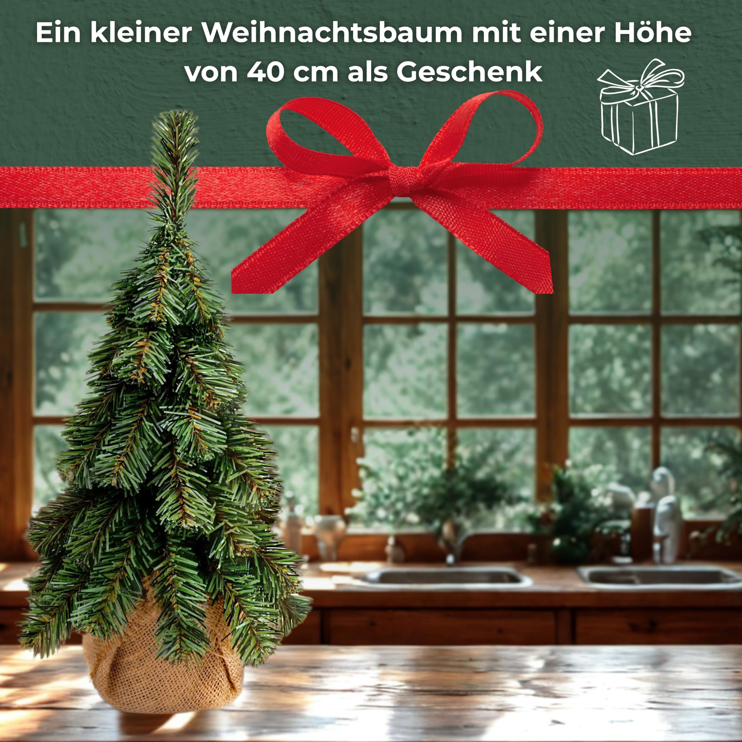 Premium Künstlicher Weihnachtsbaum 210 cm Scandinavian Spruce [100% Spritzguss] Tannenbaum Künstlich inkl. FSC zertifiziertem Holzständer I Christmas Tree Made in EU