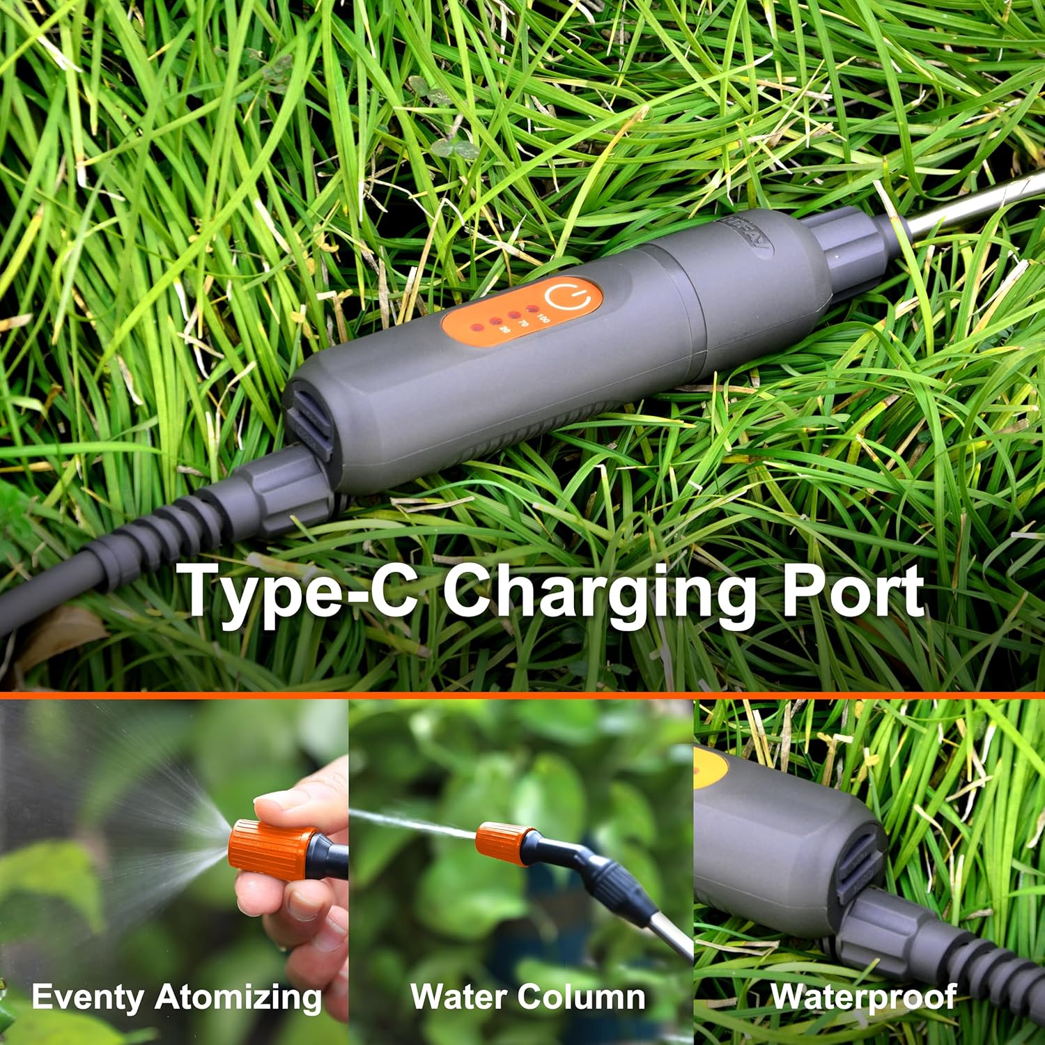 ES4-PRO Electric Sprayer 1 Gallon Built-in 4000mAh,Rechargeable Battery Powered Sprayer with Telescopic Wand,Plant Mister,Kitchen Cleaning,Indoor Watering Can for Plants (Green) - Image 3