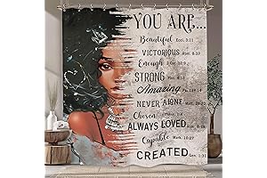 Yookeb Inspirational Shower Curtain: Empowering Black Women