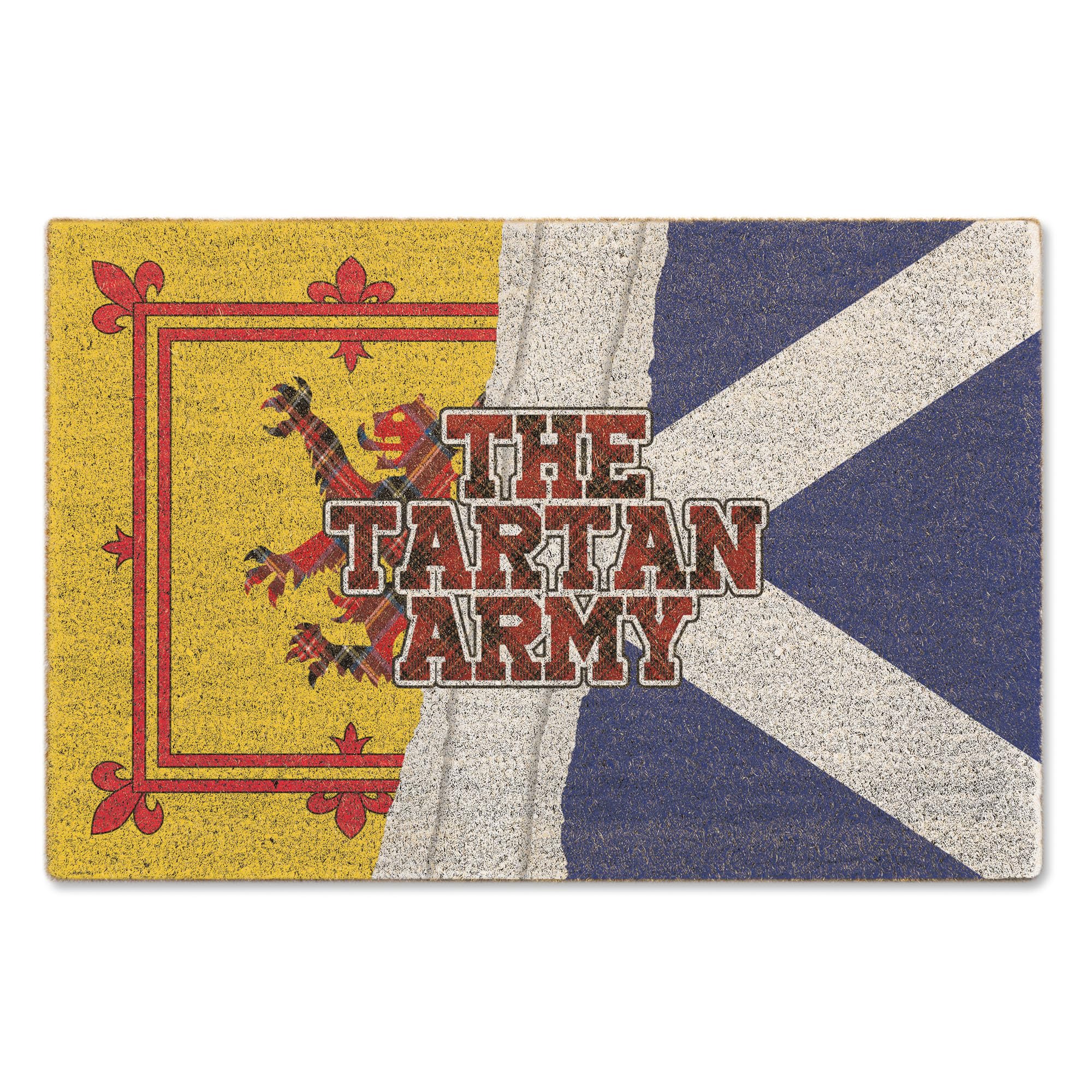 A1 Graphics Ltd Scottish Royal Banner & Saltire Brush Doormat Printed Tartan Army Door Mat Scotland Flag Doormat Scottish Home Decor Gift Entrance Mat